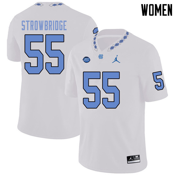 Jordan Brand Women #55 Jason Strowbridge North Carolina Tar Heels College Football Jerseys Sale-Whit